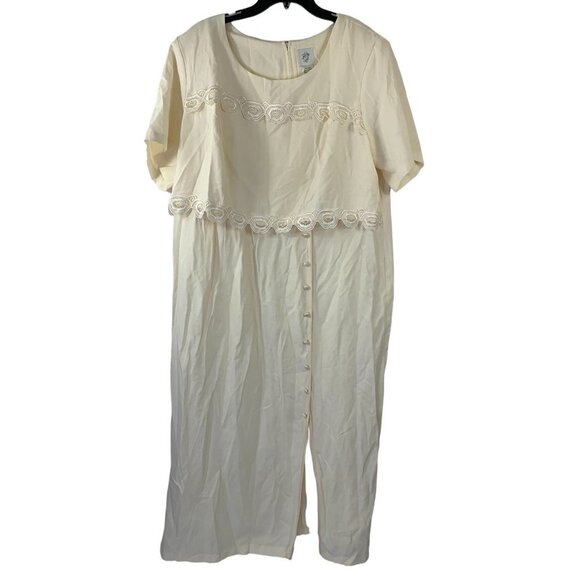 Just My Size Women's Ivory Dress - Picture 1 of 5